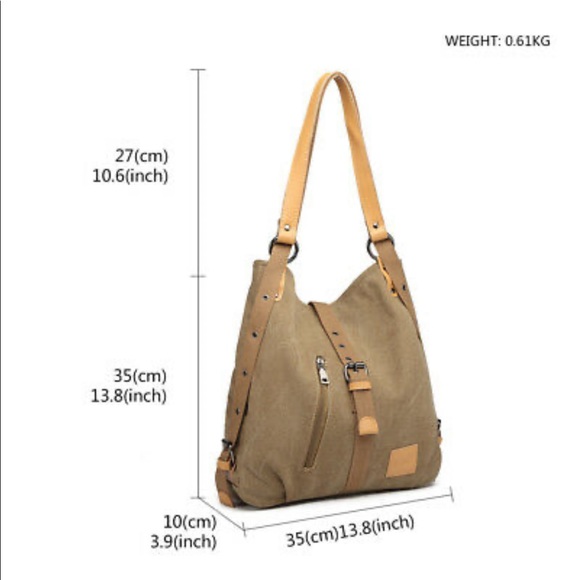 Convertible Canvas Bag/Backpack new without tags - Picture 13 of 16